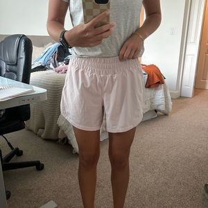 Lululemon Track That Shorts Light Pink 5’’